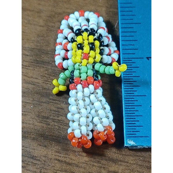 Vintage Glass Bead Indian Cheif 1.75 " Tall - Picture 3 of 6